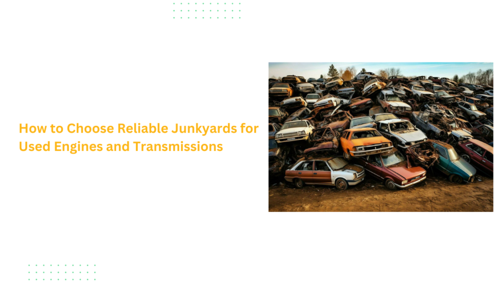 How to Choose Reliable Junkyards for Used Engines and Transmissions